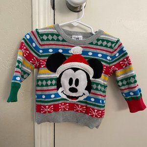 Official Disney Mickey Ugly Christmas Holiday Sweater, Infant 9-12 months